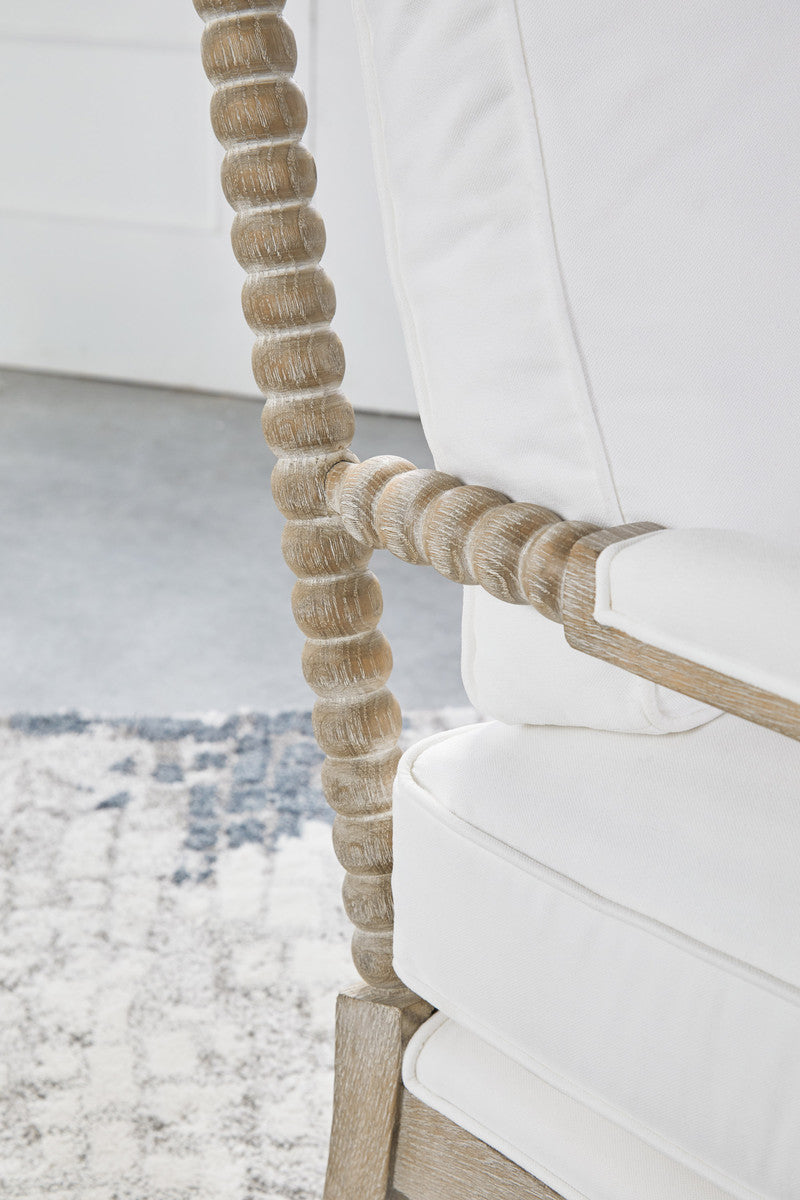 Rouleau Chaise Lounge in Livesmart Peyton-Pearl, Natural Gray Oak from Essentials For Living - Luna Furniture