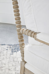 Rouleau Chaise Lounge in Livesmart Peyton-Pearl, Natural Gray Oak from Essentials For Living - Luna Furniture