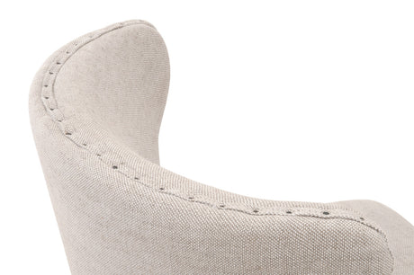 Milton Swivel Counter Stool in Performance Bisque French Linen, Natural Gray Ash from Essentials For Living - Luna Furniture