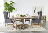 Bennett Arm Chair in Dark Dove Velvet, Natural Gray Oak from Essentials For Living - Luna Furniture