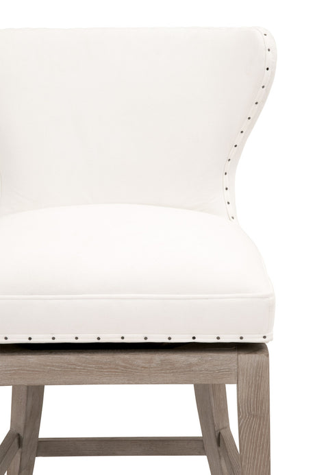 Milton Swivel Counter Stool in Livesmart Peyton-Pearl, Natural Gray Ash from Essentials For Living - Luna Furniture