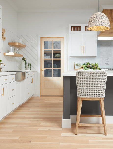 Mesh Counter Stool in White Speckle Flat Rope, Performance White Speckle, Natural Gray Mahogany from Essentials For Living - Luna Furniture