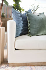 Siena 96" Plinth Base Sofa in Livesmart Machale-Ivory, Natural Gray Oak from Essentials For Living - Luna Furniture