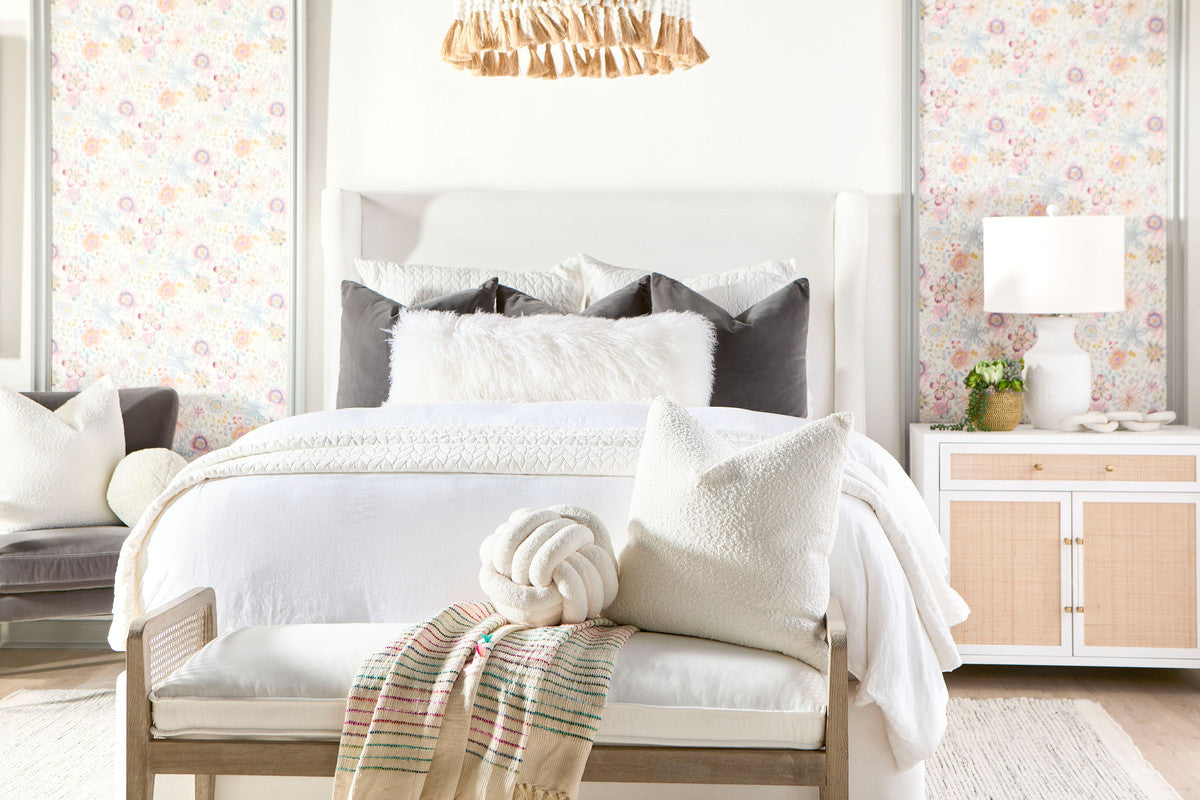 Balboa Cal King Bed in Livesmart Peyton-Pearl, Natural Gray Oak from Essentials For Living - Luna Furniture