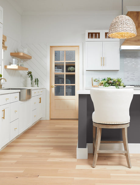 Milton Swivel Counter Stool in Livesmart Peyton-Pearl, Natural Gray Ash from Essentials For Living - Luna Furniture