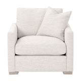 Clara Slim Arm Sofa Chair in Performance Stone Basketweave, Natural Gray Oak from Essentials For Living - Luna Furniture