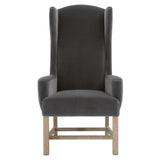 Bennett Arm Chair in Dark Dove Velvet, Natural Gray Oak from Essentials For Living - Luna Furniture
