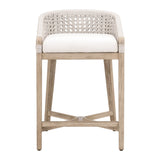 Montecito Counter Stool in White Speckle Round Rope, Livesmart Peyton-Pearl, Natural Gray Mahogany from Essentials For Living - Luna Furniture