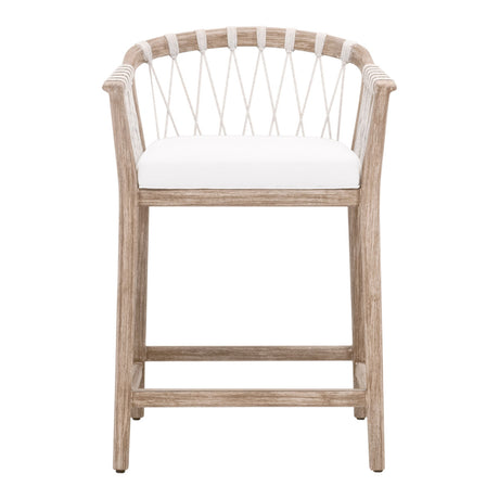 Pacific Counter Stool in White Speckle Flat Rope, Livesmart Peyton-Pearl, Natural Gray Mahogany - 6800CS.WHT/LPPRL/NG