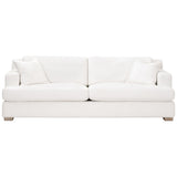 Dean 92" California Casual Sofa in Livesmart Boucle-Snow, Natural Gray Oak from Essentials For Living - Luna Furniture