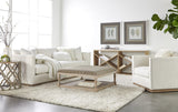 Siena 96" Plinth Base Sofa in Livesmart Machale-Ivory, Natural Gray Oak from Essentials For Living - Luna Furniture