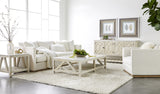 Siena 96" Plinth Base Sofa in Livesmart Machale-Ivory, Natural Gray Oak from Essentials For Living - Luna Furniture