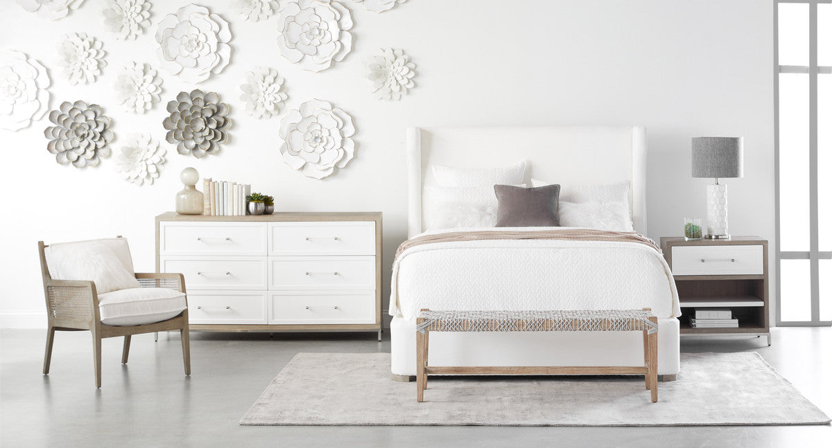 Balboa Standard King Bed in Livesmart Peyton-Pearl, Natural Gray Oak from Essentials For Living - Luna Furniture