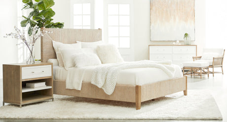 Malay Standard King Bed in White Wash Abaca Rope, Natural Gray Mahogany from Essentials For Living - Luna Furniture