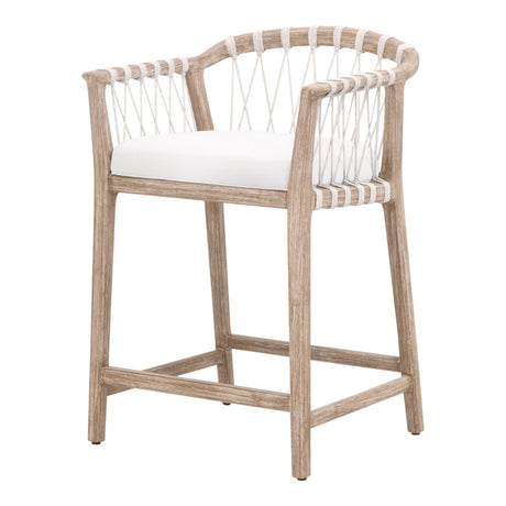 Pacific Counter Stool in White Speckle Flat Rope, Livesmart Peyton-Pearl, Natural Gray Mahogany - 6800CS.WHT/LPPRL/NG