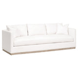 Siena 96" Plinth Base Sofa in Livesmart Machale-Ivory, Natural Gray Oak from Essentials For Living - Luna Furniture