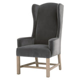 Bennett Arm Chair in Dark Dove Velvet, Natural Gray Oak from Essentials For Living - Luna Furniture
