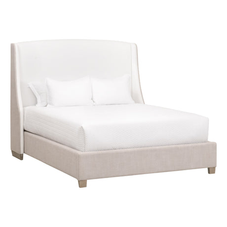 Sloan Standard King Bed in Livesmart Peyton-Pearl, Bisque, Natural Gray Oak from Essentials For Living - Luna Furniture