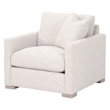 Clara Slim Arm Sofa Chair in Performance Stone Basketweave, Natural Gray Oak from Essentials For Living - Luna Furniture