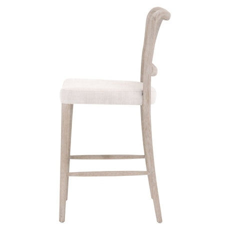 Cela Counter Stool in Bisque, Natural Gray Oak, Natural Gray Cane from Essentials For Living - Luna Furniture