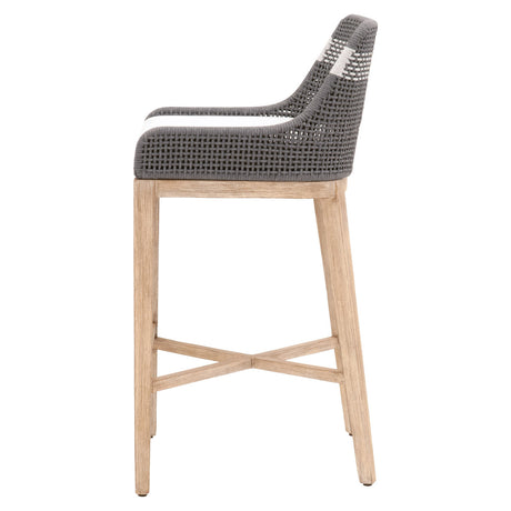 Tapestry Barstool in Dove Flat Rope, White Speckle Stripe, Performance White Speckle, Natural Gray Mahogany from Essentials For Living - Luna Furniture