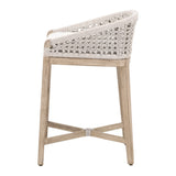 Montecito Counter Stool in White Speckle Round Rope, Livesmart Peyton-Pearl, Natural Gray Mahogany from Essentials For Living - Luna Furniture