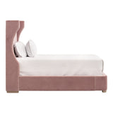 Balboa Twin Bed in Petal Velvet, Natural Gray Oak from Essentials For Living - Luna Furniture