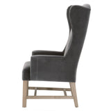 Bennett Arm Chair in Dark Dove Velvet, Natural Gray Oak from Essentials For Living - Luna Furniture