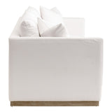 Siena 96" Plinth Base Sofa in Livesmart Machale-Ivory, Natural Gray Oak from Essentials For Living - Luna Furniture