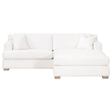 Dean 92" California Casual Sofa in Livesmart Boucle-Snow, Natural Gray Oak from Essentials For Living - Luna Furniture