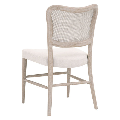 Cela Dining Chair in Bisque, Natural Gray Oak, Natural Gray Cane, Set of 2 from Essentials For Living - Luna Furniture
