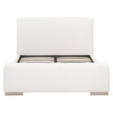 Warren Standard King Bed in Livesmart Boucle-Snow, Natural Gray Oak from Essentials For Living - Luna Furniture