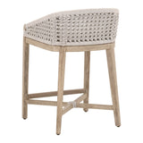 Montecito Counter Stool in White Speckle Round Rope, Livesmart Peyton-Pearl, Natural Gray Mahogany from Essentials For Living - Luna Furniture