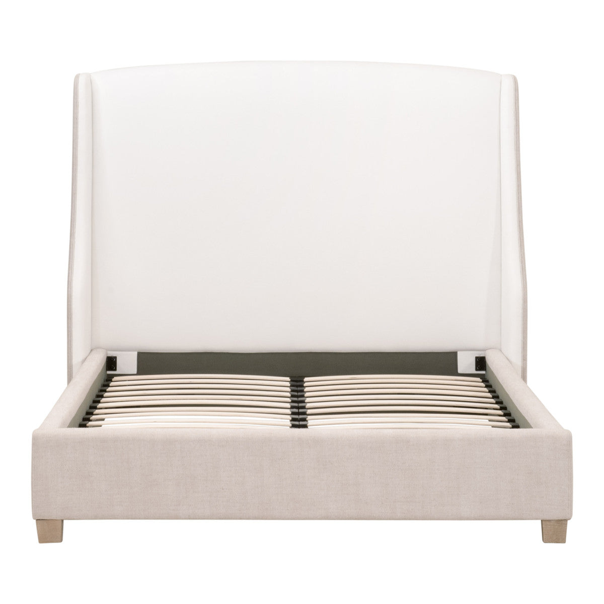 Sloan Standard King Bed in Livesmart Peyton-Pearl, Bisque, Natural Gray Oak from Essentials For Living - Luna Furniture