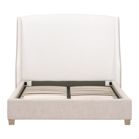 Sloan Standard King Bed in Livesmart Peyton-Pearl, Bisque, Natural Gray Oak from Essentials For Living - Luna Furniture