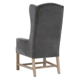Bennett Arm Chair in Dark Dove Velvet, Natural Gray Oak from Essentials For Living - Luna Furniture