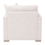 Clara Slim Arm Sofa Chair in Performance Stone Basketweave, Natural Gray Oak from Essentials For Living - Luna Furniture