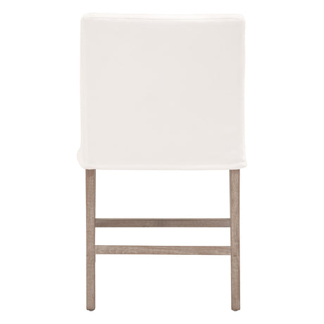 Drake Slipcover Counter Stool in Livesmart Peyton-Pearl, Natural Gray Oak from Essentials For Living - Luna Furniture