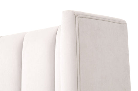 Chandler Standard King Bed in Cream Velvet, Natural Gray Oak from Essentials For Living - Luna Furniture