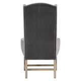 Bennett Arm Chair in Dark Dove Velvet, Natural Gray Oak from Essentials For Living - Luna Furniture