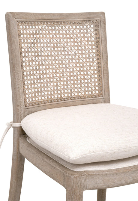 Blume Counter Stool in Performance Textured Cream Linen, Natural Gray Oak, Cane from Essentials For Living - Luna Furniture