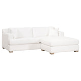 Dean 92" California Casual Sofa in Livesmart Boucle-Snow, Natural Gray Oak from Essentials For Living - Luna Furniture