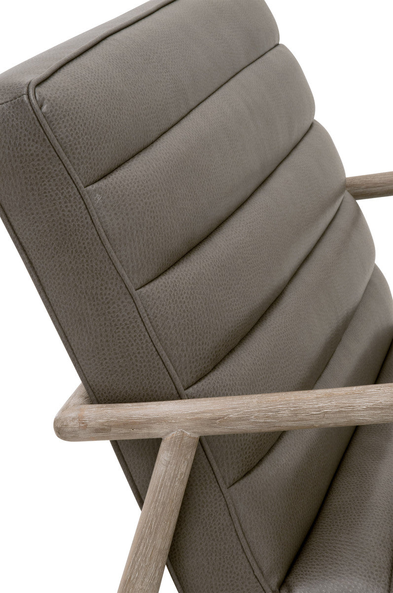 Tahoe Club Chair in Contract Ore Gray Synthetic, Natural Gray Oak from Essentials For Living - Luna Furniture