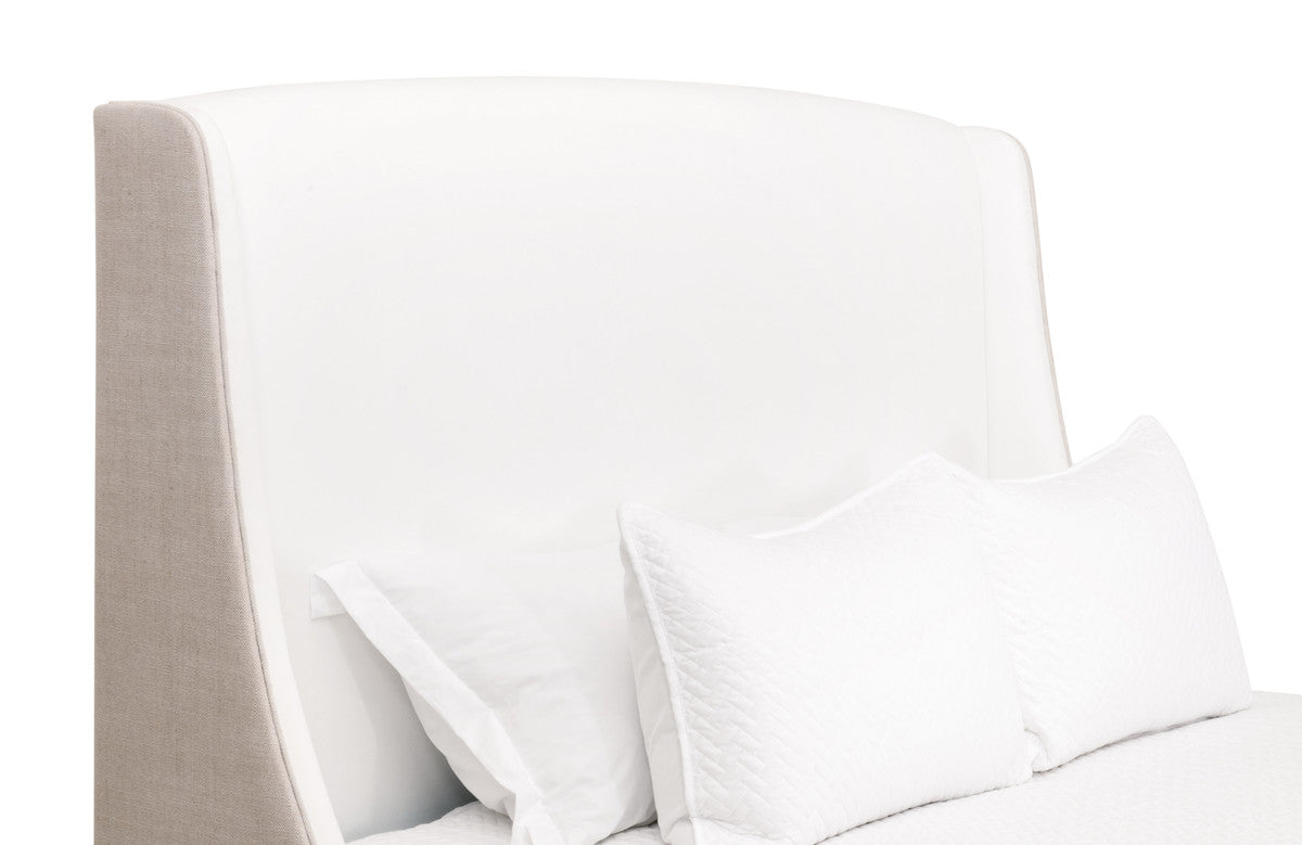 Sloan Standard King Bed in Livesmart Peyton-Pearl, Bisque, Natural Gray Oak from Essentials For Living - Luna Furniture