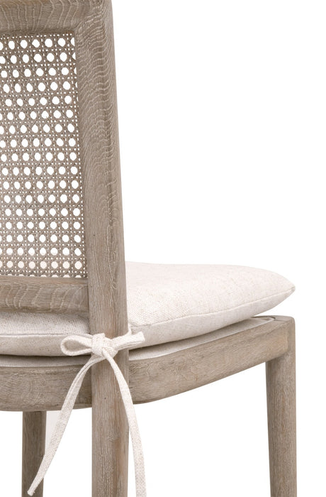 Blume Counter Stool in Performance Textured Cream Linen, Natural Gray Oak, Cane from Essentials For Living - Luna Furniture