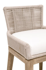 Overlay Counter Stool in Oyster Twist Rope, Livesmart Peyton-Pearl, Natural Gray Mahogany from Essentials For Living - Luna Furniture