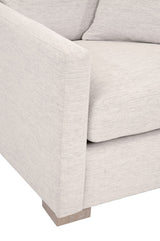 Clara Slim Arm Sofa Chair in Performance Stone Basketweave, Natural Gray Oak from Essentials For Living - Luna Furniture