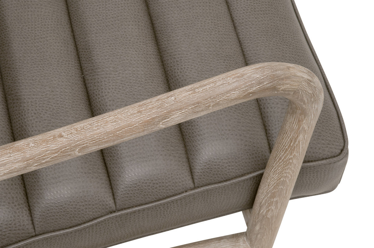 Tahoe Club Chair in Contract Ore Gray Synthetic, Natural Gray Oak from Essentials For Living - Luna Furniture