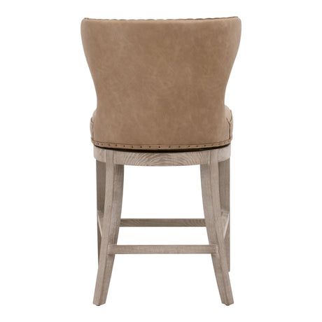 Milton Swivel Counter Stool in Ivanhoe Toast, Natural Gray Ash from Essentials For Living - Luna Furniture