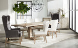 Bennett Arm Chair in Dark Dove Velvet, Natural Gray Oak from Essentials For Living - Luna Furniture